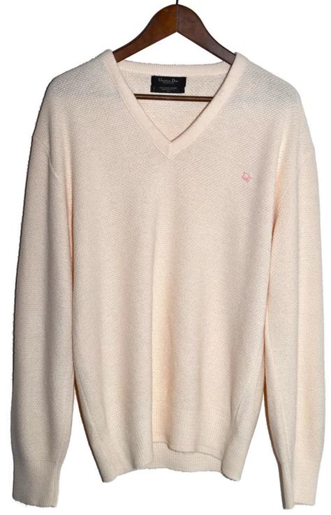 christian dior vintage sweater|Christian Dior v neck sweater.